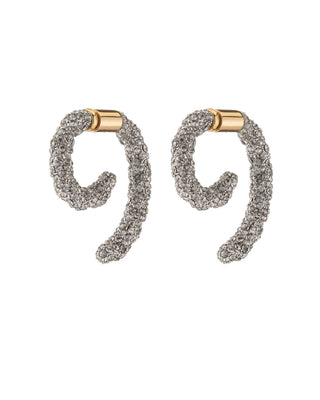 Luna Braided Pave Earrings