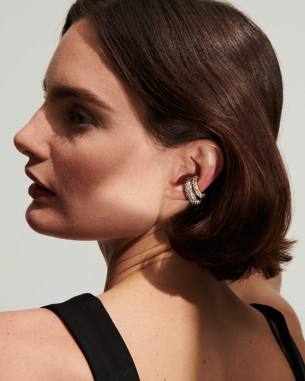 Vida Pave Two Tone Ear-cuff